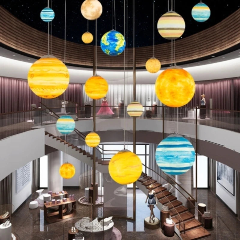 lampe décorative planètes lune soleil mars et autres - vue 4 sur 14