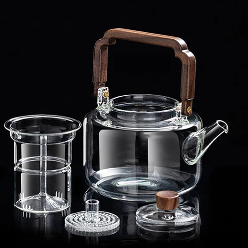 Théière verre 1300ml filtre épais style kung fu