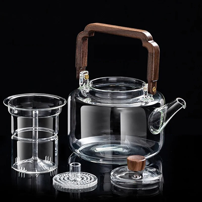 Théière verre 1300ml filtre épais style kung fu - vue 7 sur 7