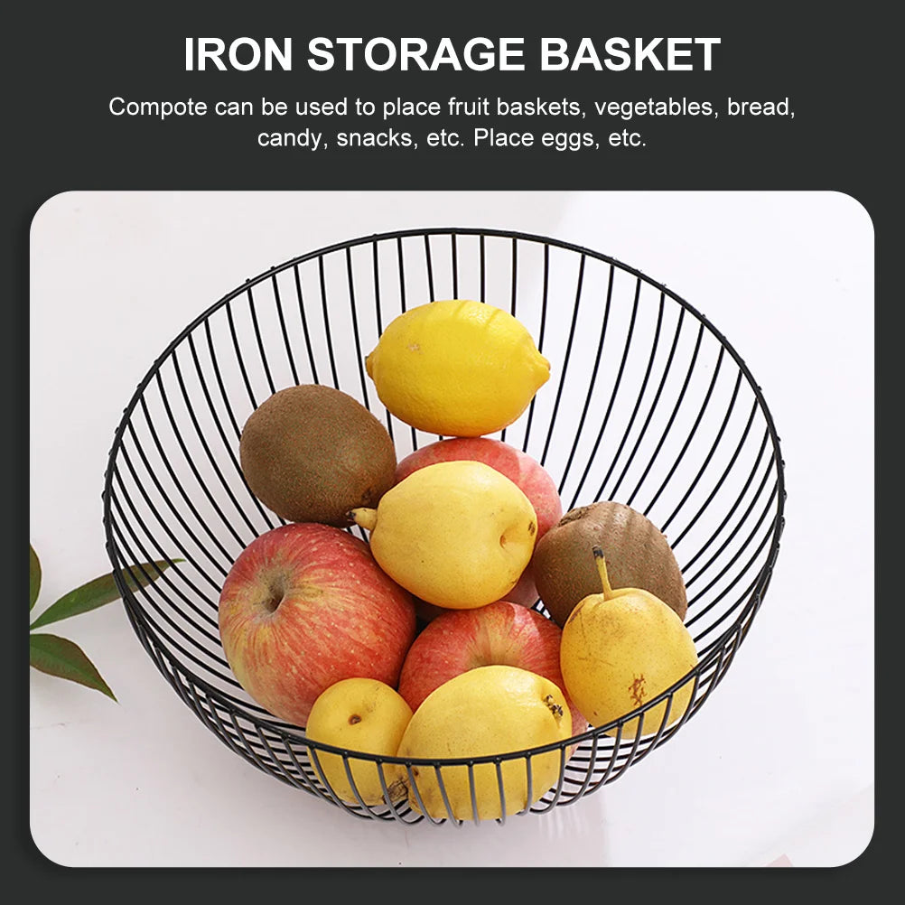 panier de rangement en fil de fer pour fruits et aliments - vue 7 sur 7