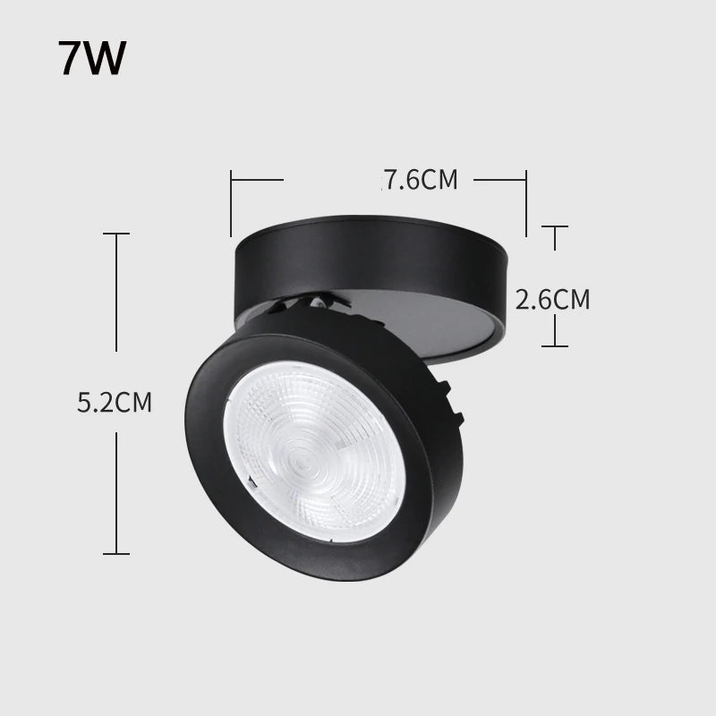spot led pliable encastrable en aluminium pour maison ou bureau