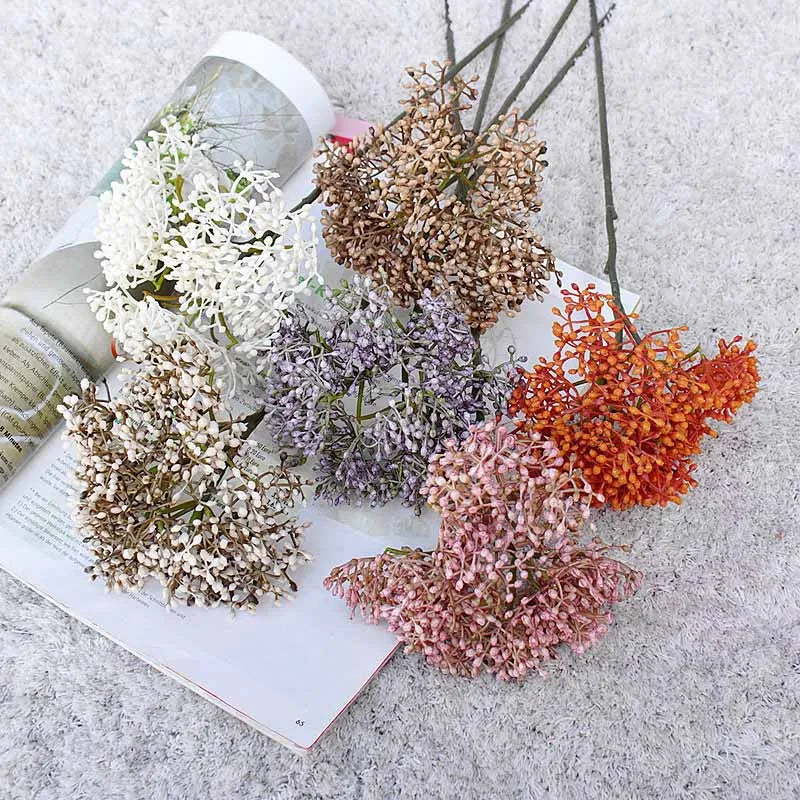 plantes artificielles rétro framboises pour décoration DIY maison - vue 6 sur 13