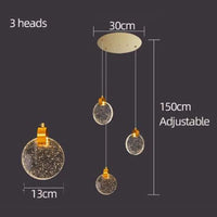 Suspension ronde en cristal