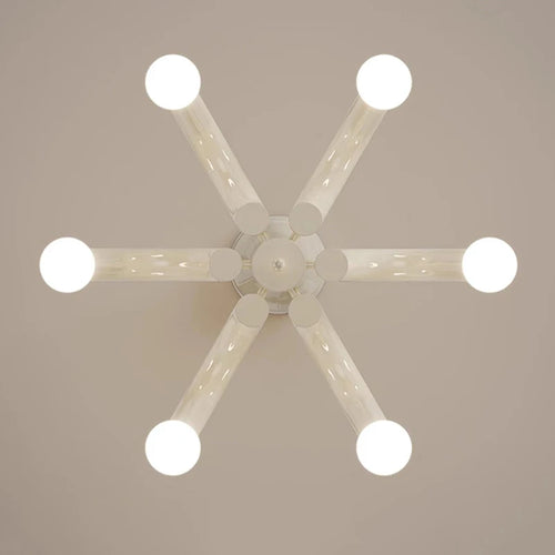 lustre romantique en métal avec conduite d'eau led pour intérieur