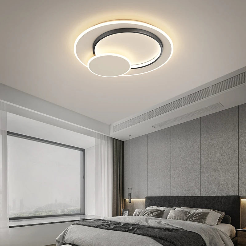 lustre circulaire moderne lumières pour éclairage intérieur décoratif - vue 4 sur 10