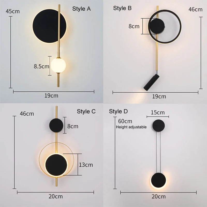 applique murale led moderne pour décoration intérieure