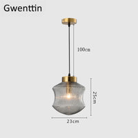 suspension en verre teinté pour décoration intérieure moderne