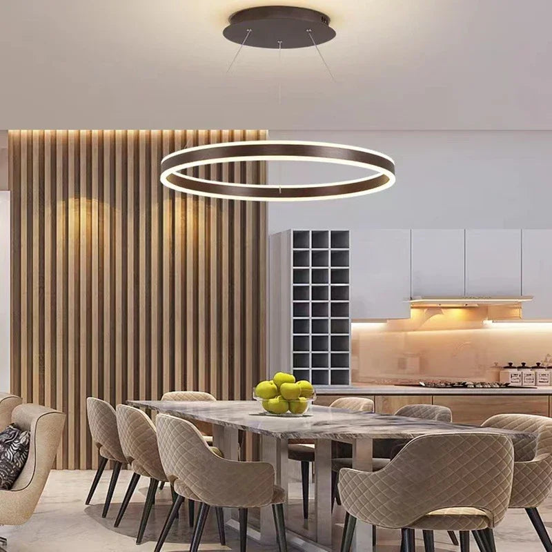 lustre led moderne luminescence haut bas lampes suspendues décor luminaire