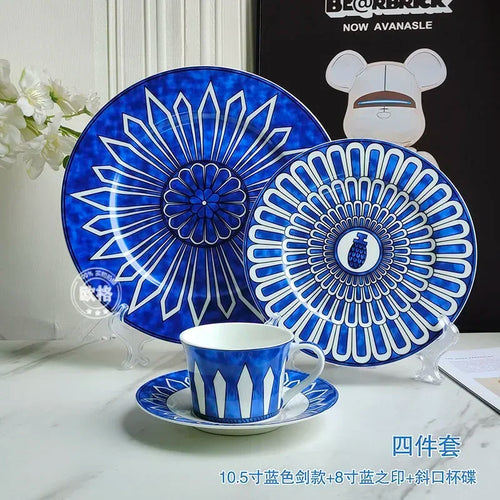 assiette europeenne luxueuse motif sceau pour teatime dimsum