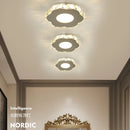 plafonnier led moderne en cristal pour maison et balcon