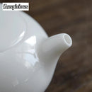 Théière dehua porcelaine 200ml poignée latérale style jade