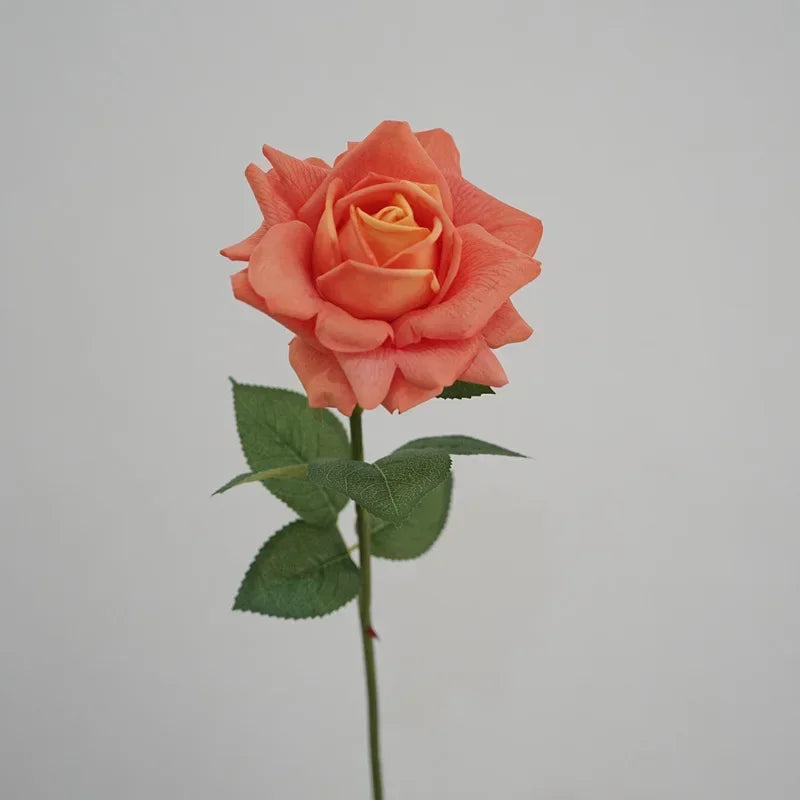 branche de roses artificielles en latex pour décoration et cadeaux - vue 2 sur 11