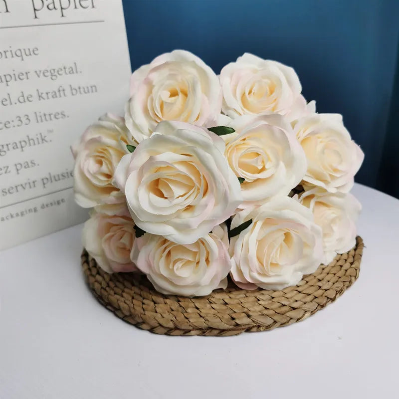 bouquet de roses artificielles pour mariage et décoration intérieure - vue 18 sur 30