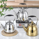 Bouilloire inox fleur infuseur poignée anti brulure miroir