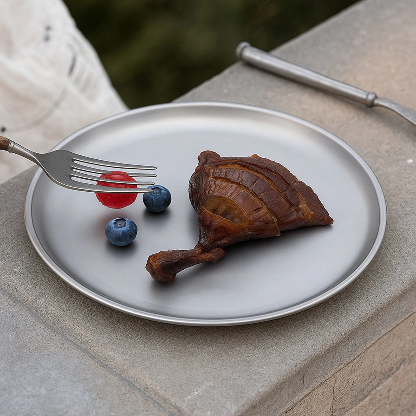 Assiette titane légère camping randonnée 14 17 20cm - vue 4 sur 7