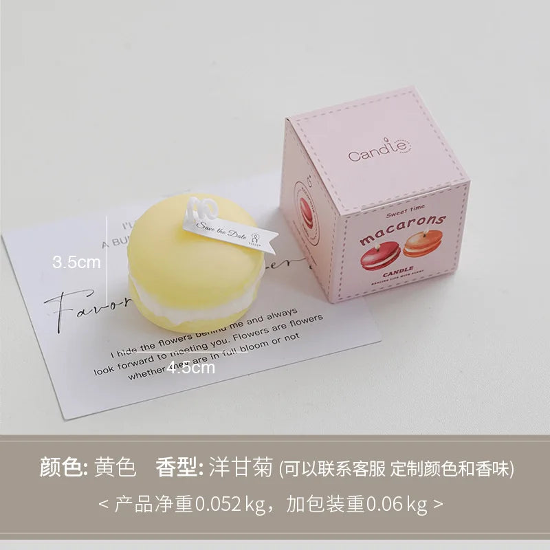 mini bougie parfumée macaron pour décoration intérieure et souvenirs - vue 10 sur 13