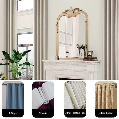 Rideau occultant sur mesure extra long style lin