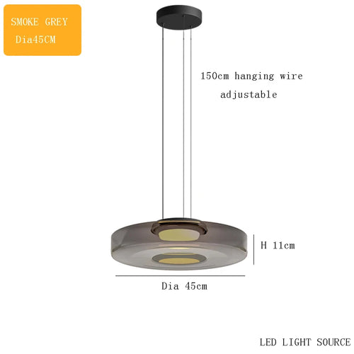 suspension design en verre série levels pour décoration moderne