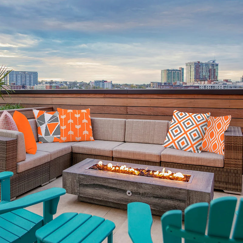 housse de coussin imperméable motif oxford pour jardin et extérieur