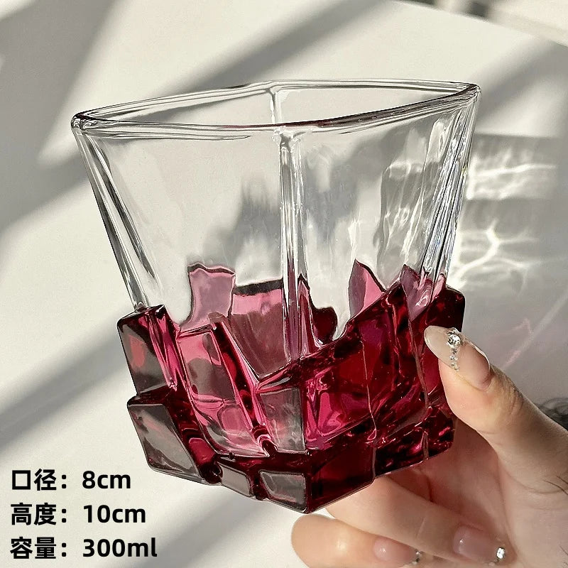 Verre artistique relief espace gobelet luxe boisson