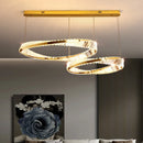 Plafonnier design doré moderne avec cristal