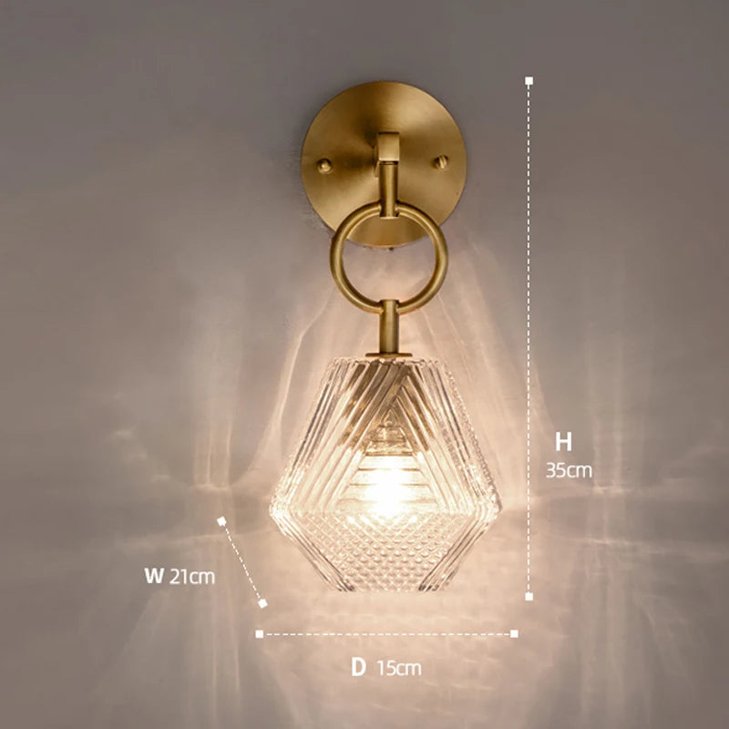 Applique murale en verre nordique à côté de la chambre à coucher - vue 5 sur 8