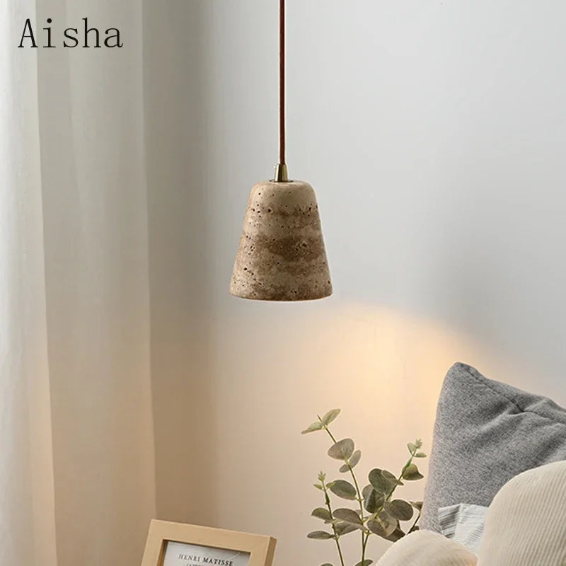 suspension en pierre pour luminaires à led modernes - vue 4 sur 7