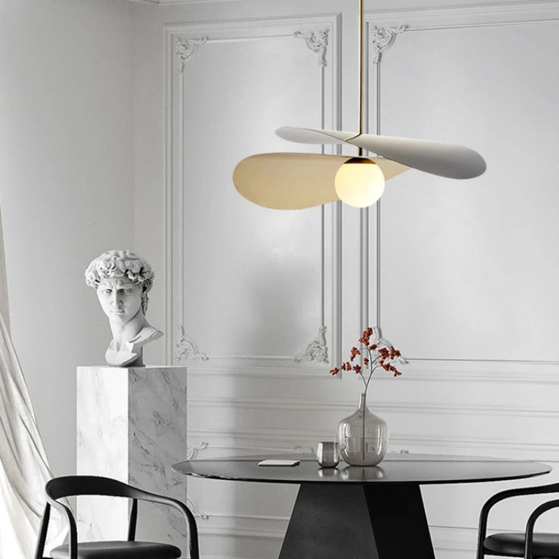 lampe suspendue en métal et verre style moderne pour