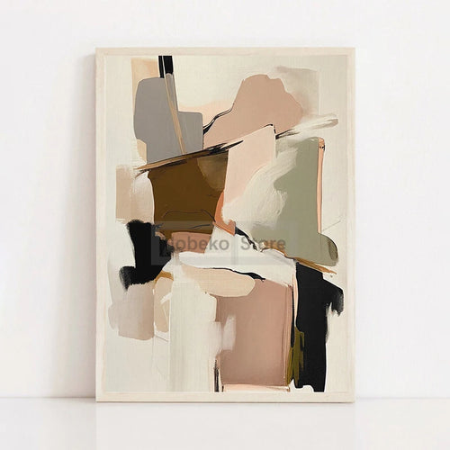 affiche abstraite japonaise wabi sabi art mural moderne minimaliste