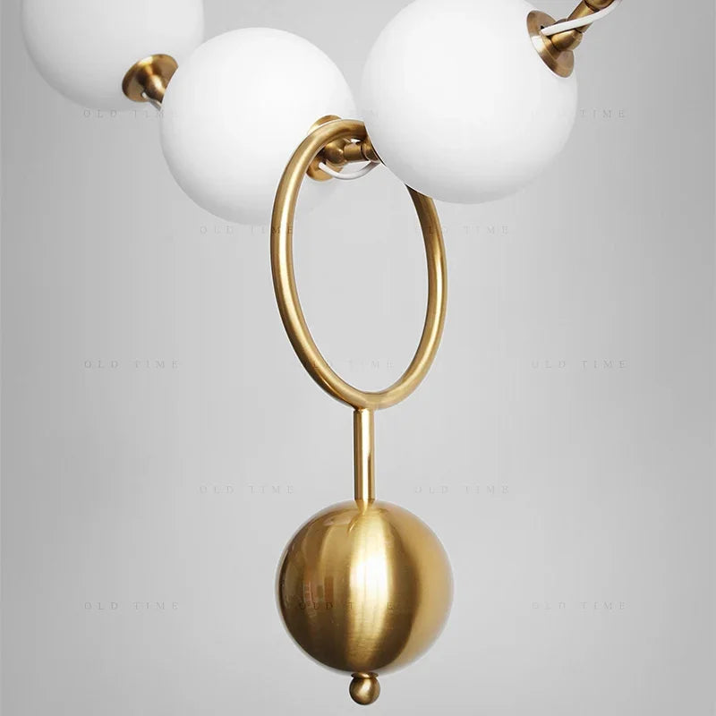 suspension moderne en verre design avec lumière led - vue 5 sur 11