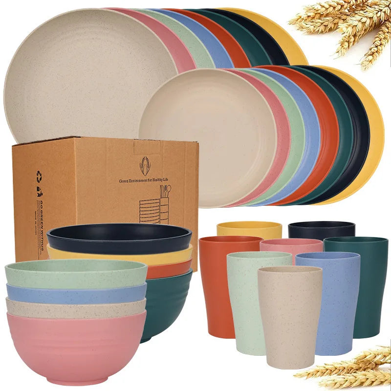service de table paille de ble incassable biodegradable - vue 3 sur 7