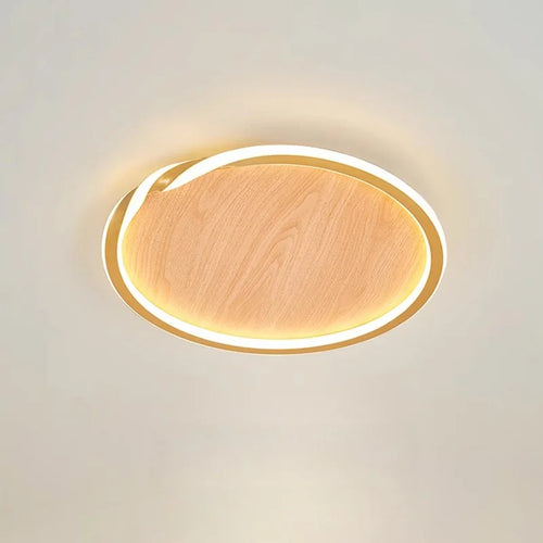 plafonnier led bois original moderne net rouge