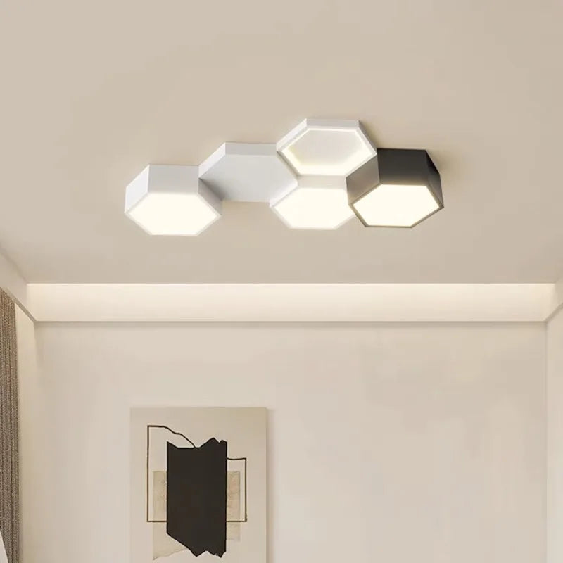 Lustre LED télécommandé nordique usine - vue 6 sur 11