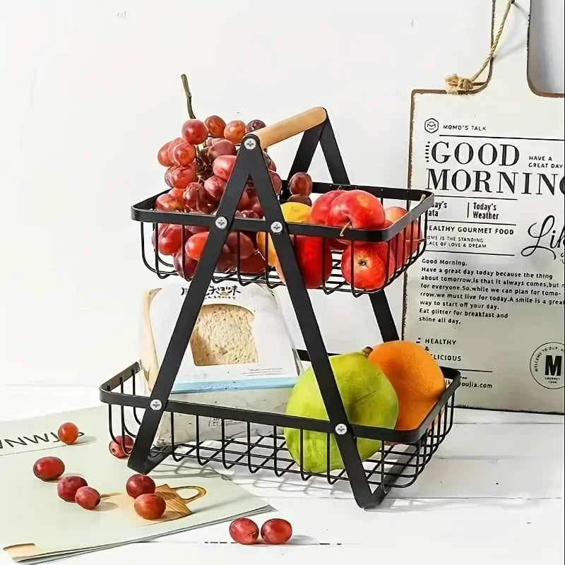 panier de rangement amovible pour fruits légumes et cosmétiques