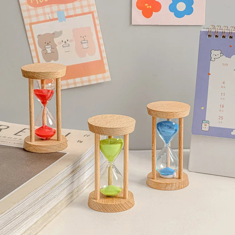 grand sablier en bois créatif pour bureau et enfants - vue 4 sur 12