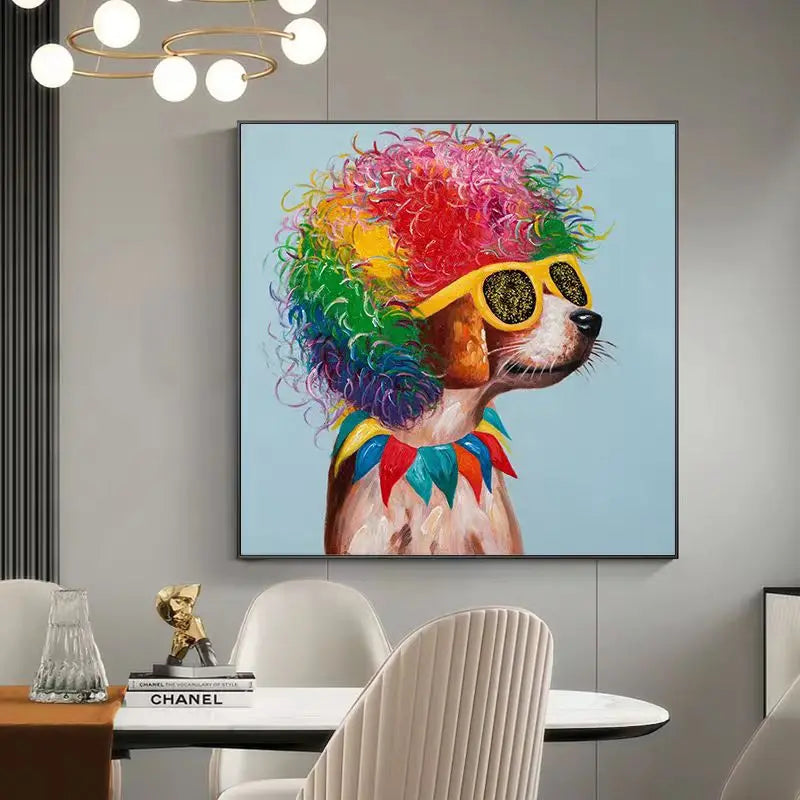 peinture murale personnalisée animaux et nature art à la main