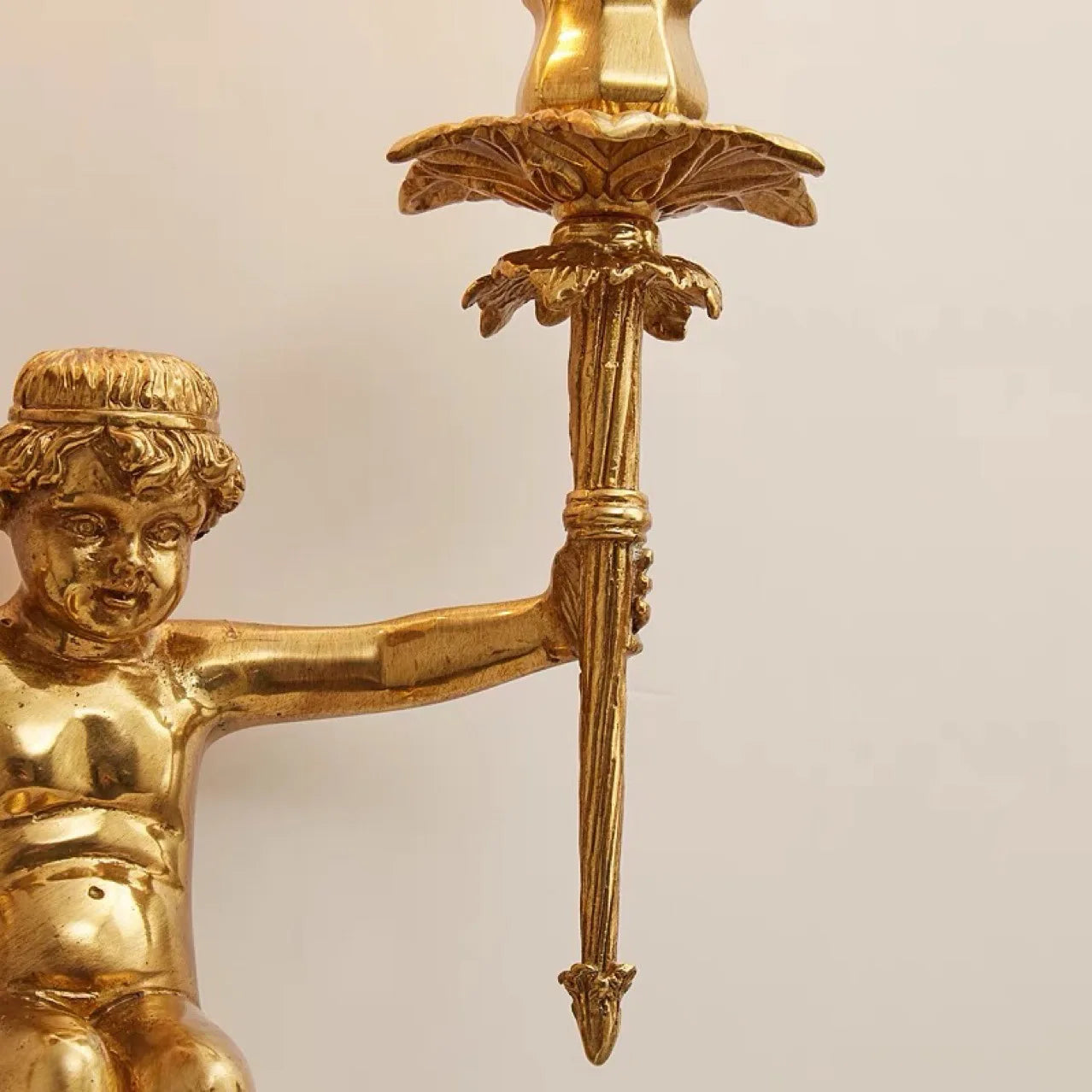 applique murale ange nordique en cuivre luminaire décoratif intérieur classique européen - vue 5 sur 7