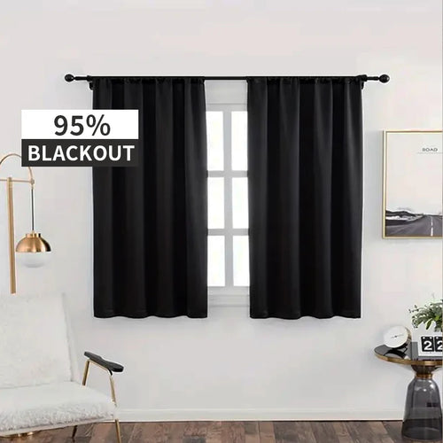 Rideau occultant court moderne pour cuisine chambre salon