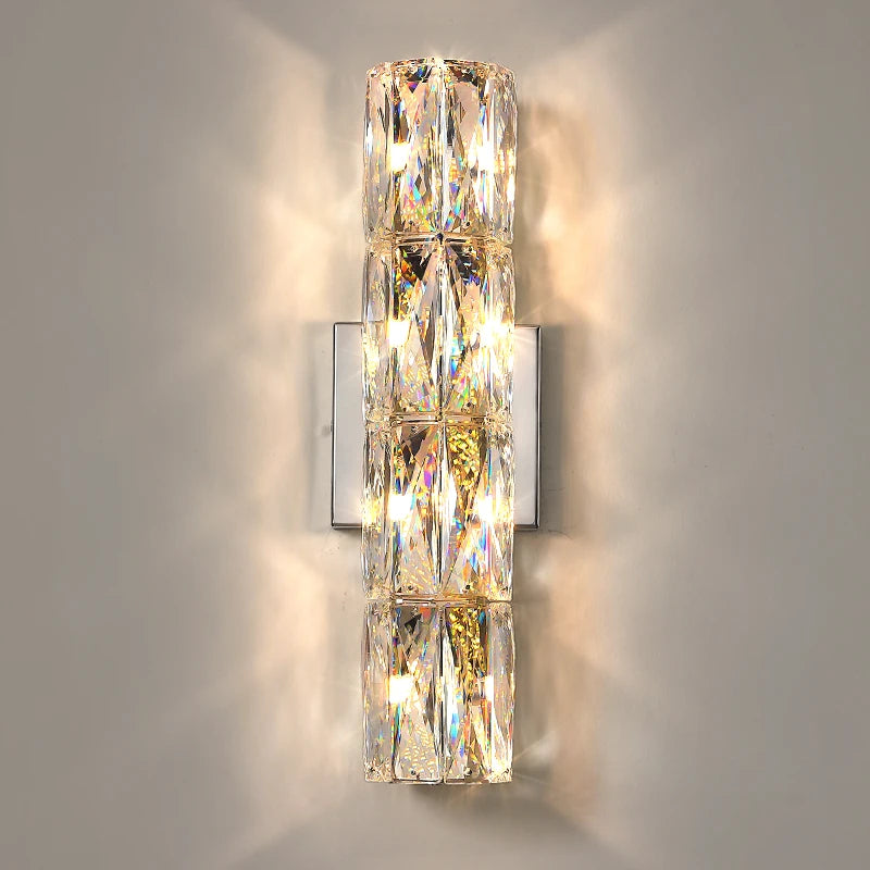 applique murale led en cristal k9 éclairage de luxe moderne - vue 6 sur 21
