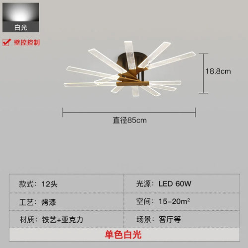 plafonnier led design en acrylique pour intérieur élégant
