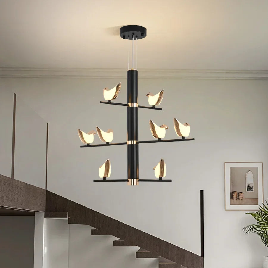 suspension créative en forme d'oiseau pour décoration moderne