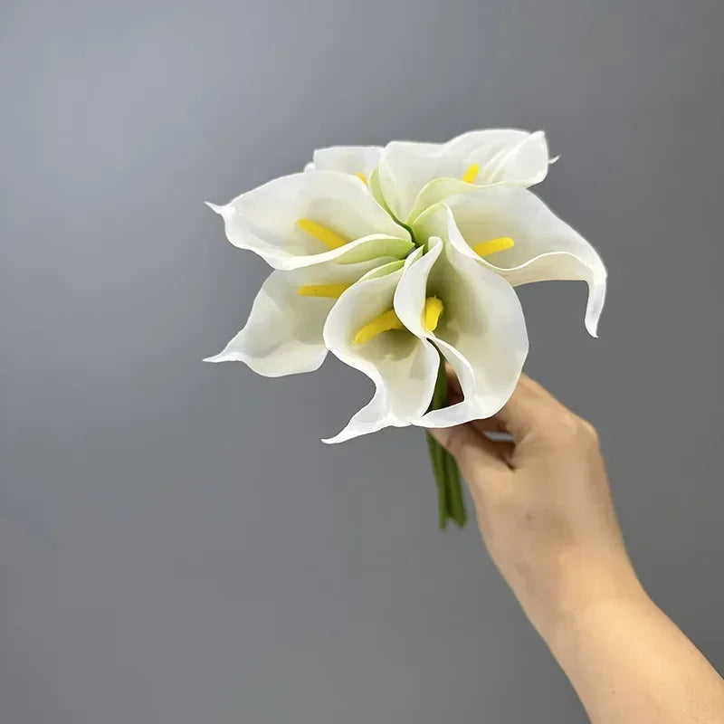 lot de 2 bouquets de lys calla artificiels pour décoration de mariage