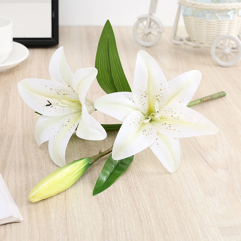 fleurs artificielles de lys pour décoration de jardin et mariage