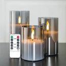 bougie pilier led rechargeable décorative avec télécommande en tube 3D