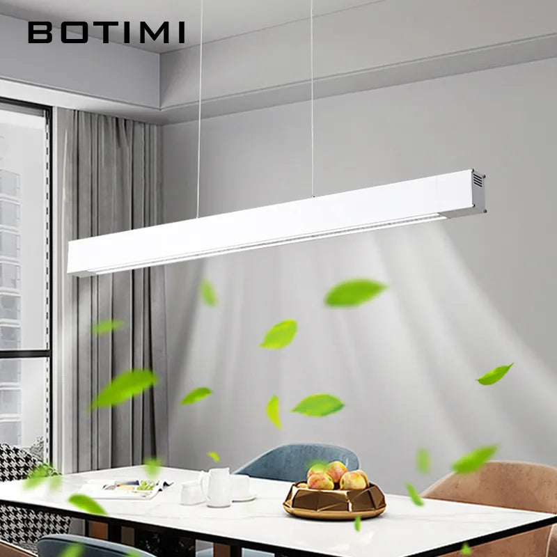 botimi moderne ventilateur led 220v télécommande longue - vue 3 sur 6