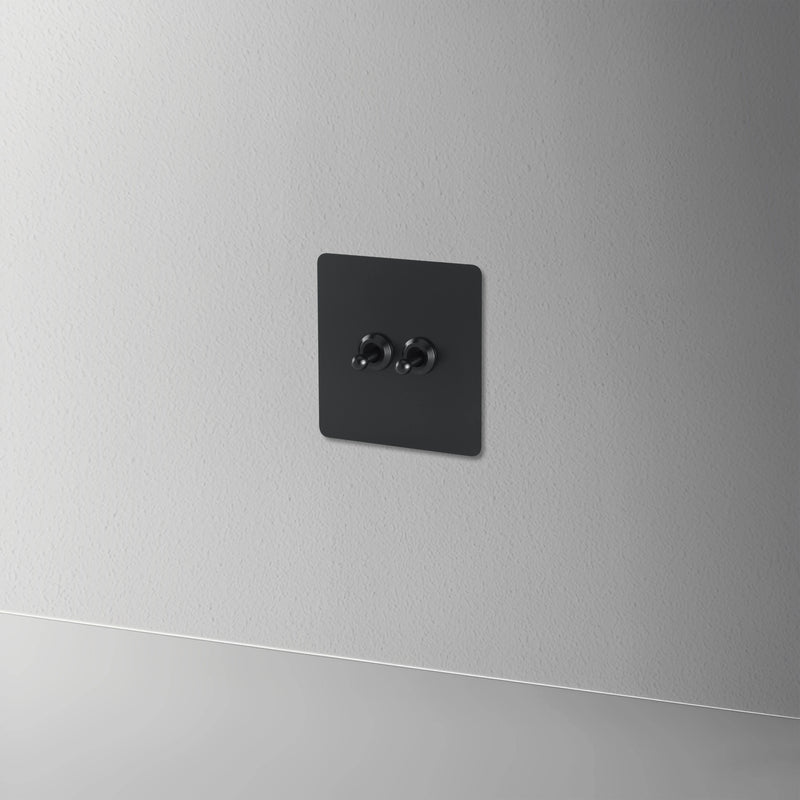 Variateur en acier noir mat bords arrondis