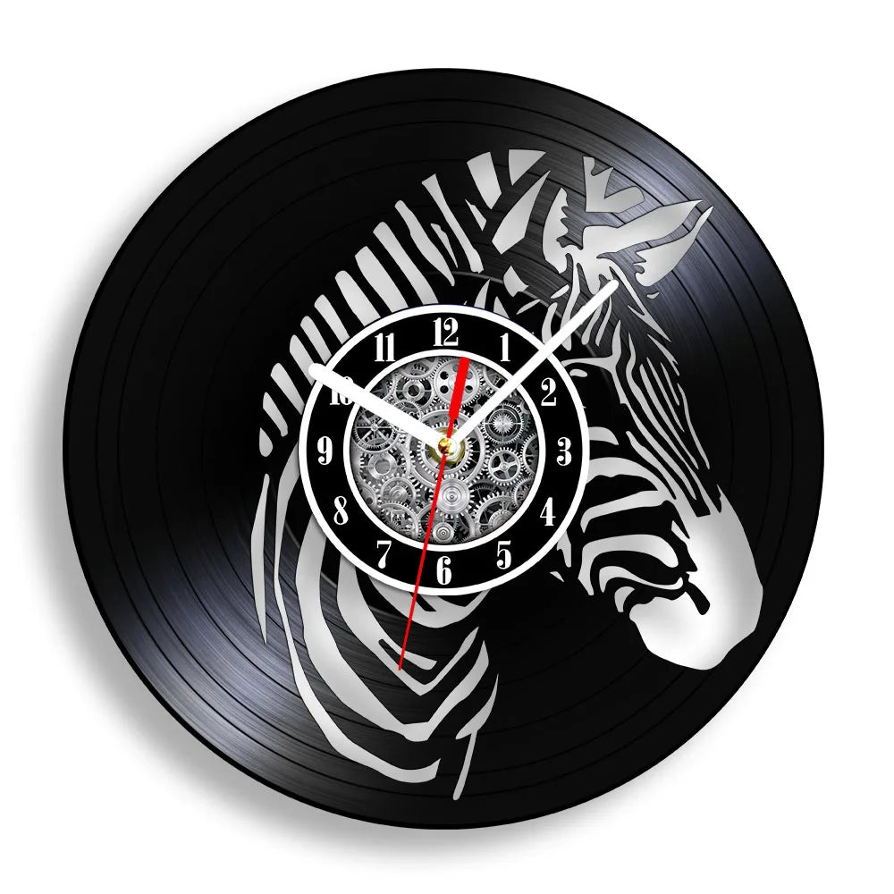 horloge murale vinyle cheval décoration équestre artisanale cadeau unique - vue 18 sur 22
