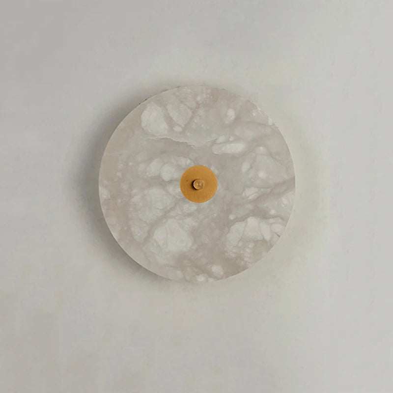 applique murale led ronde en marbre rétro-éclairage décoratif pour restaurant et hôtel