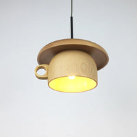 Creative bois tasse suspension moderne salle à manger suspension lampe cuisine luminaires éclairage intérieur décor à la maison Loft Luminaire