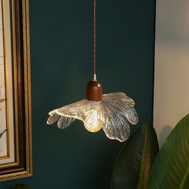 suspension vintage en forme de feuille de lotus pour décoration créative